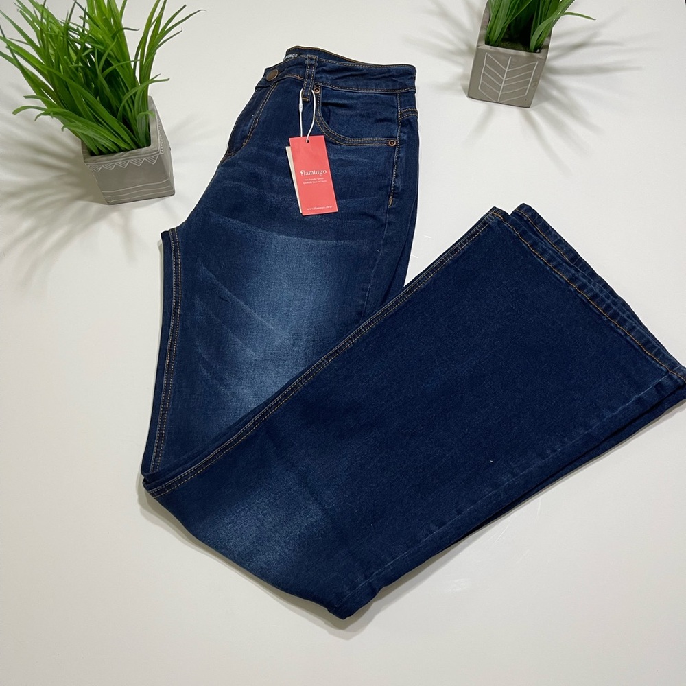 Flamingo Bell Bottom Dark Blue Jeans